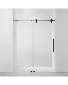 Frameless Shower Door (10mm) Temp Glass 60WX76H 4 MBlack
