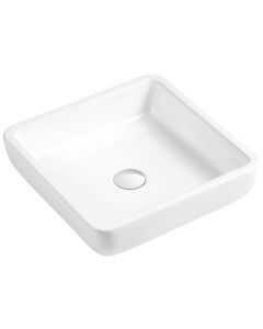 Ceramic Square Vessel Sink 15 7/10"W x 4"H x 15 7/10"D