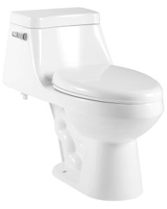 One Piece Oval Toilet with Soft Closing Seat Height 26"