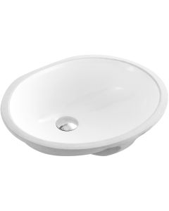Ceramic Oval Undermount Sink 19 1/2"L x 16"W x 8 1/2"H