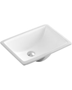 Ceramic Square Undermount Sink 18 1/2"L x 13 4/5"W x 8 1/3"H