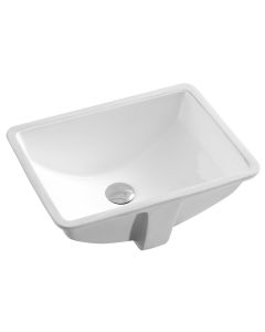 Ceramic Square Undermount Sink 18 1/8"L x 13 5/8"W x 8 3/8"H