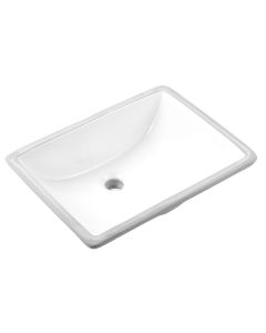 Ceramic Square Undermount Sink 20 1/4"L x 15 1/8"W x 7 1/2"H