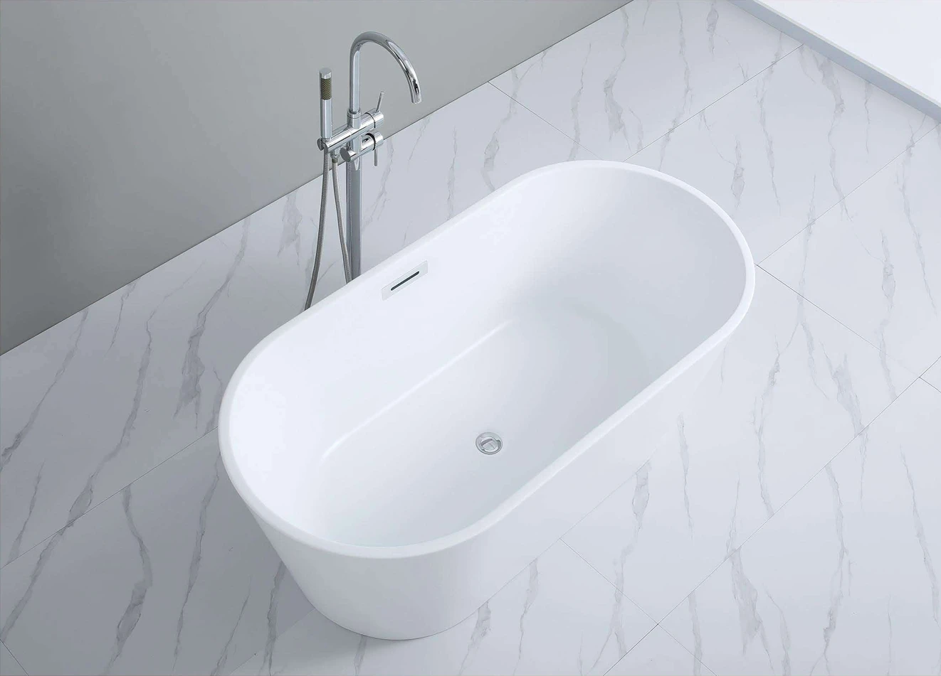 [KBT-3-1400] Bathtub Freestanding Oval (54-3/4" x 27-3/4" x 22-7/8")