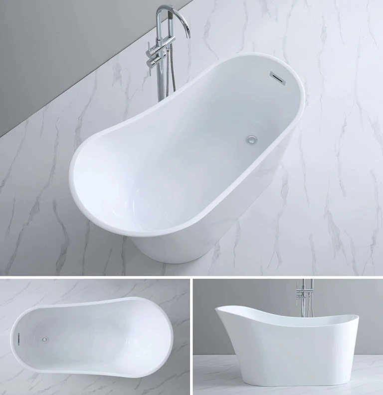 [KBT-8-1700] Bathtub Freestanding Oval Slipper