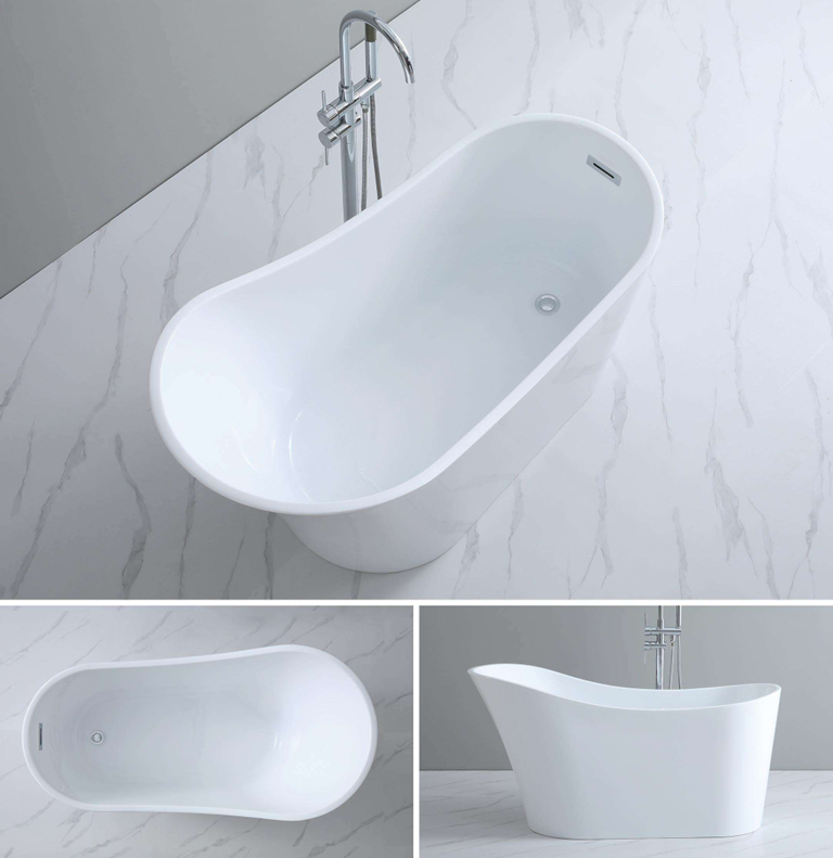 [KBT-8-1700] Bathtub Freestanding Oval Slipper