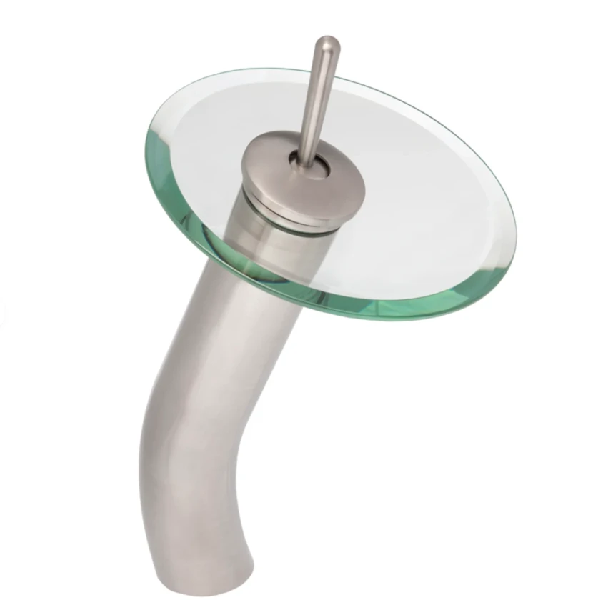 Cascade Round Glass Lavatory Faucet