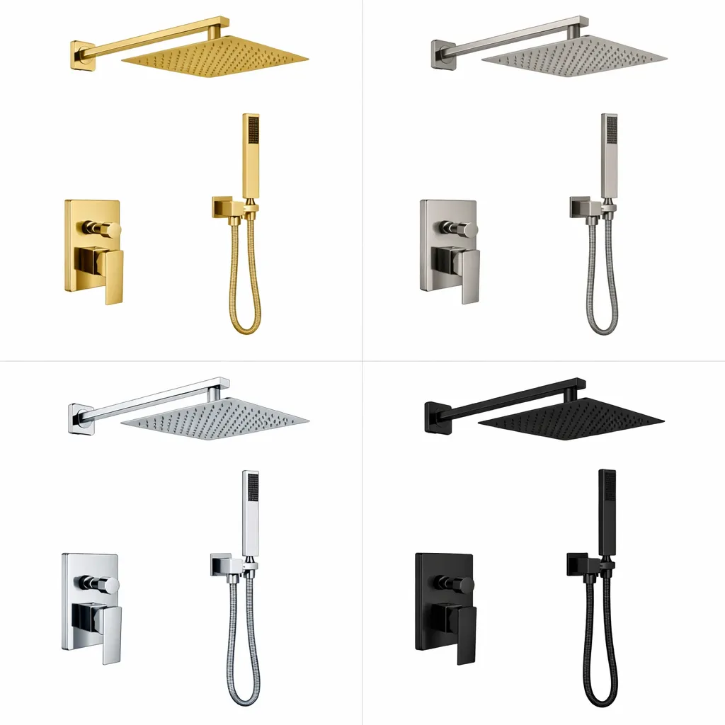 [CZ448208 MB (F103)] Shower Set Square (Matte Black)