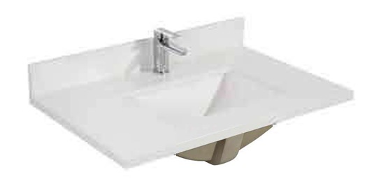 [2T2418 White] 2" Thick Quartz Stone Top (24" x 18")