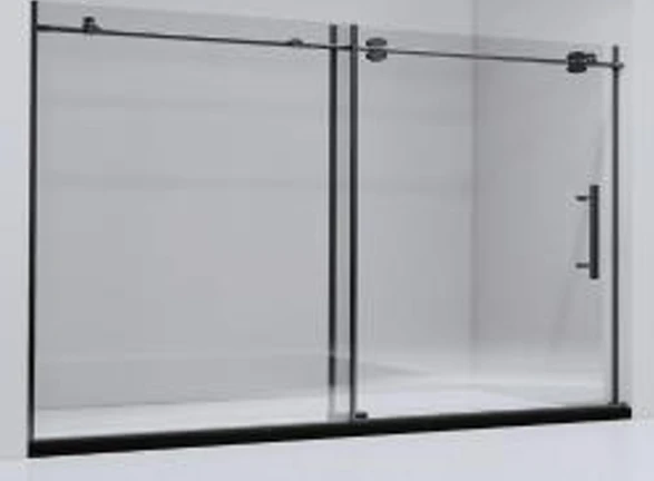 [PF - 76 (Matte Black)] Enclosure Shower Doors:  PF-76 (Matte Black)