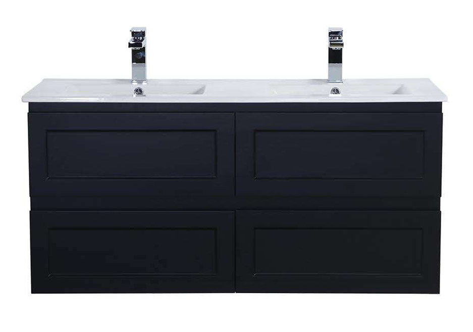 [FMB1220-WH] FMB Wallmount Black Vanity (48" x 18")