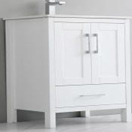 [P1801-24" White] P1801 White Vanity (24" x 18")