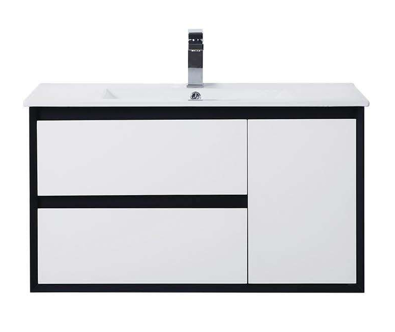 PE Black & White Vanity - Drawers Option