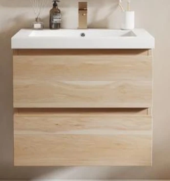 [UMV-NW24"] UMV Wallmount Natural Wood Vanity (24" x 18")