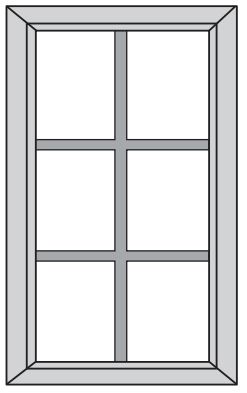 Avalon Mullion Glass Door 15" X 36" Textured Glass (It Can Be Used On Wdc2436)