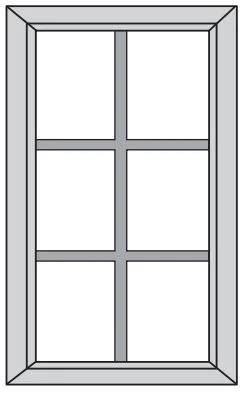 Avalon Mullion Glass Door 18" X 30" Textured Glass