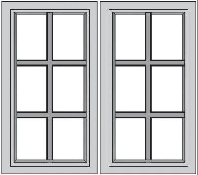 Avalon Mullion Glass Door 27" X 30" Textured Glass (Pair)
