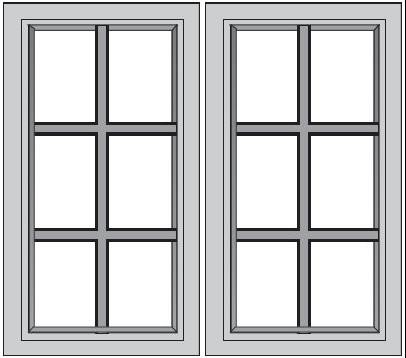 Avalon Mullion Glass Door 27" X 36" Textured Glass (Pair)