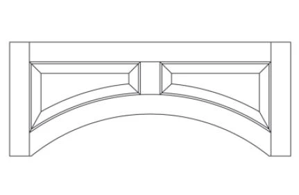 Avalon Raised Panel Door Valance 42" X 12" X 3/4"