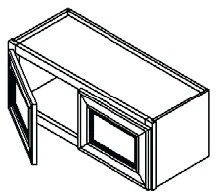 [AL:W2412] Avalon Wall Cabinet 24" X 12" (Davie Warehouse)