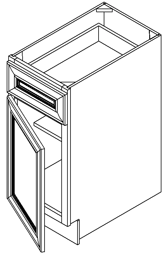Dove White Shaker Base Cabinet 18"