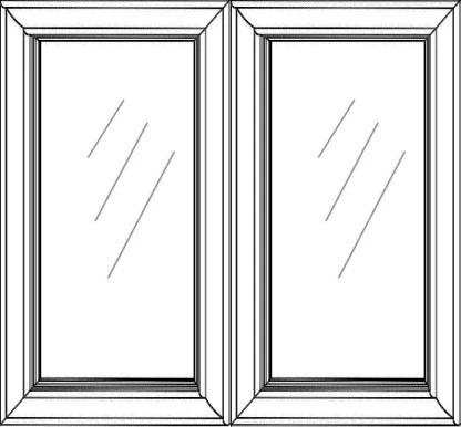 [DS:WM3342] Dove White Shaker Glass Door 33" X 42" Textured Glass (Pair) (Davie Warehouse)