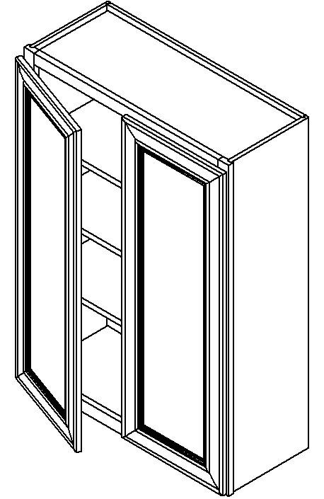 [DS:W2442] Dove White Shaker Wall Cabinet 24" X 42" (Davie Warehouse)