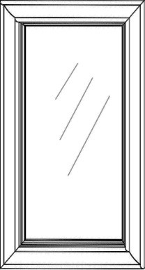 Ebony Shaker Glass Door 12" X 30" Textured Glass