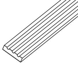 Perla Fluted Filler 3" X 96"