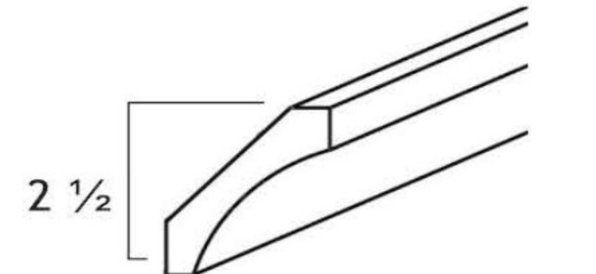 Smoky Gray Cove Crown Molding 2 1/2" X 96"