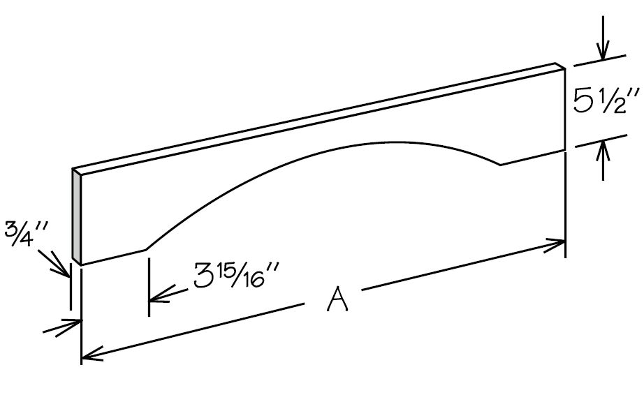 Smoky Gray Valance 5 1/2" X 30" X 3/4"