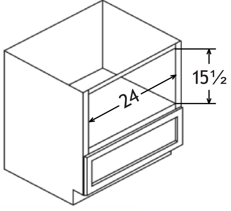 Soda Base Built In Microwave Cabinet 27"