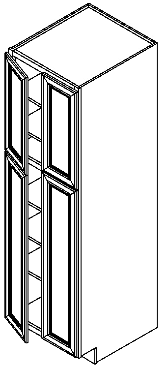 Soda Shaker Wall Pantry 30X96X24"  Without Drawer