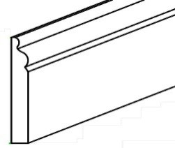[SG:BM8] Sterling Base Board 4 1/2" X 3/4" X 96" (Davie Warehouse)