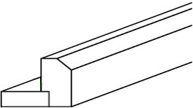Sterling Light Rail Molding 1 1/2" X 2" X 96"