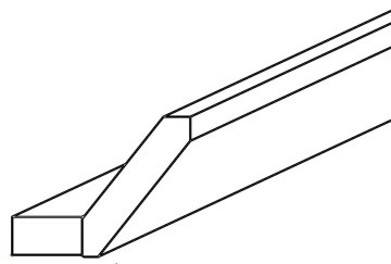 Weston White Shaker Angle Crown Molding 3 1/4" X 96"