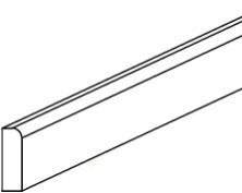 Weston White Shaker Scribe Molding 3/4" X 1/4" X 96"