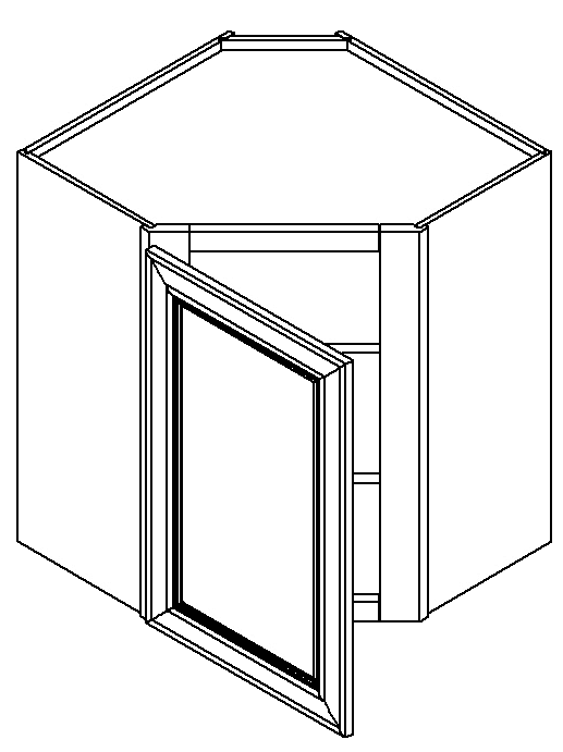 [WS:WDC2430] Weston White Shaker Wall Diagonal Corner Cabinet 24" X 30" (GC Supply - Pompano)