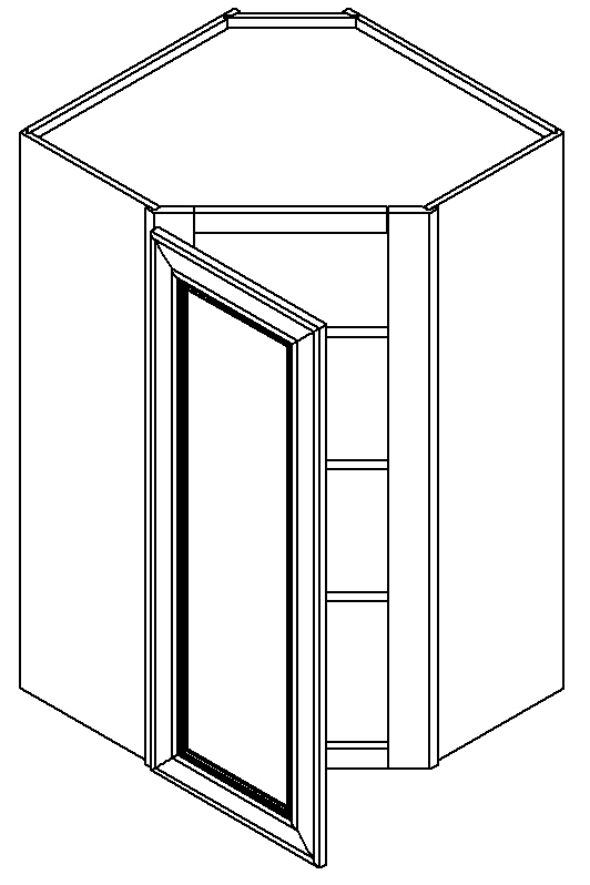 [WS:WDC2442] Weston White Shaker Wall Diagonal Corner Cabinet 24" X 42" *2-K1-04* (GC Supply - Pompano)