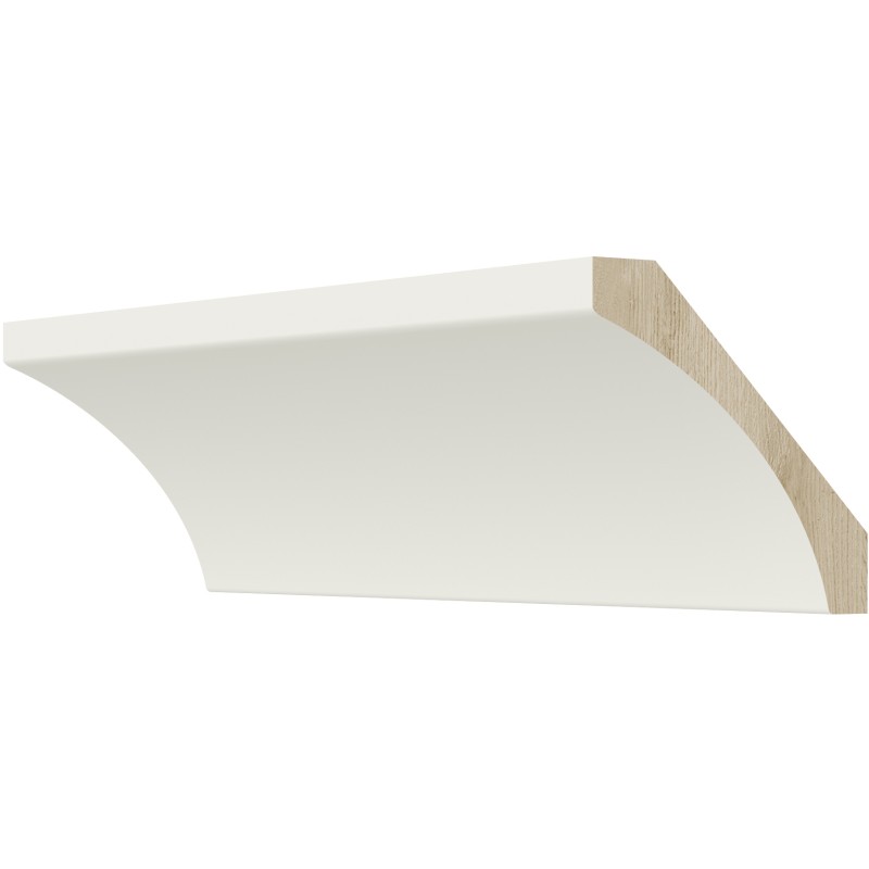 [CS:CM8-C] Cream White Shaker Cove Crown Molding 2 1/2" X 96" (Davie Warehouse)