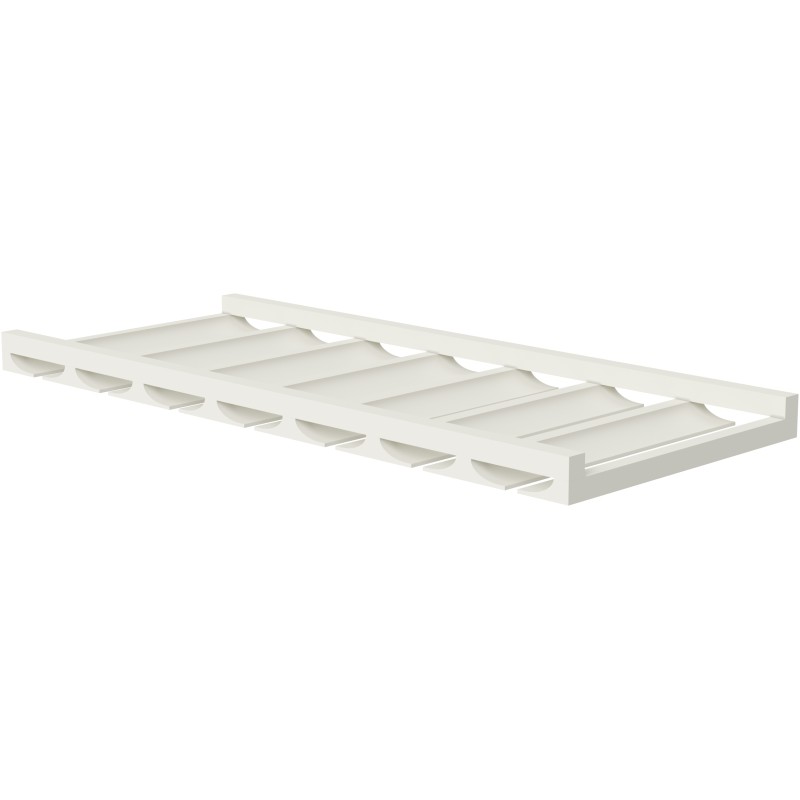[CS:SGH3012] Cream White Shaker Glass Rack 30" X 12" X 3" (Davie Warehouse)