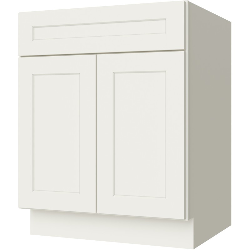 Cream White Shaker Sink Base 30"
