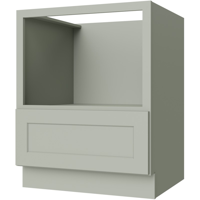 Sage Green Shaker Base Built In Microwave Cabinet 27"
