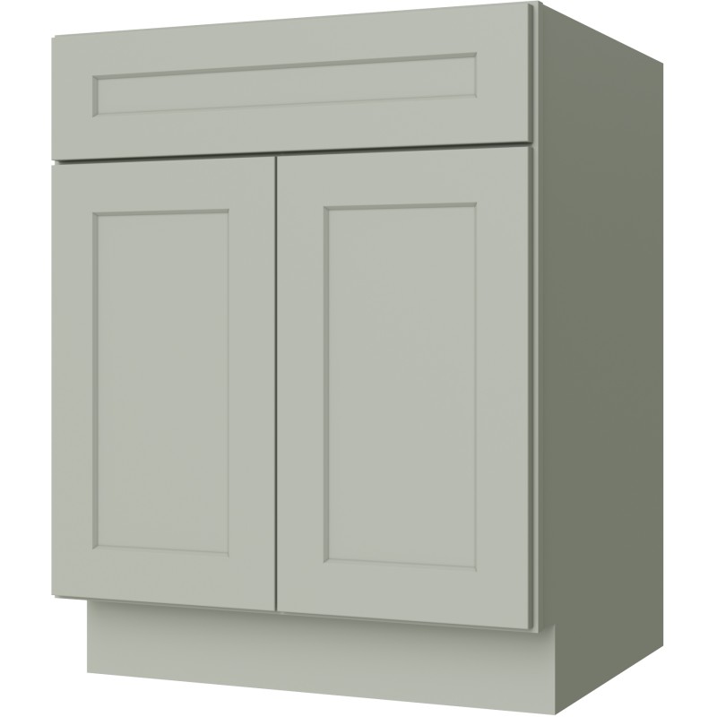 [GS:B30] Sage Green Shaker Base Cabinet 30" (Davie Warehouse)