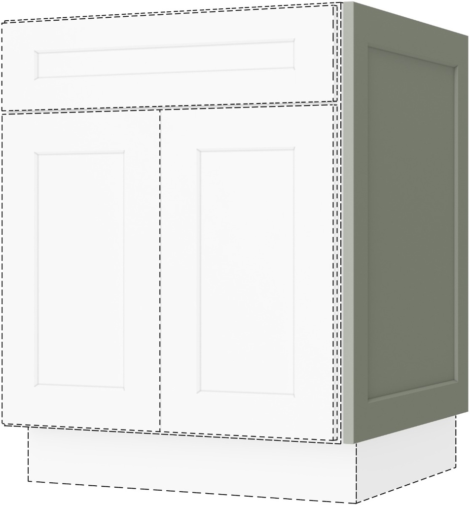 Sage Green Shaker Base Dummy Door 24" X 30"