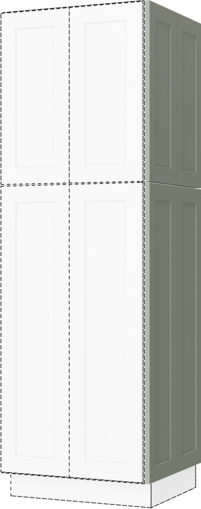 [GS:D1249] Sage Green Shaker Lower Single Door For 24" Wide Pantry (Davie Warehouse)