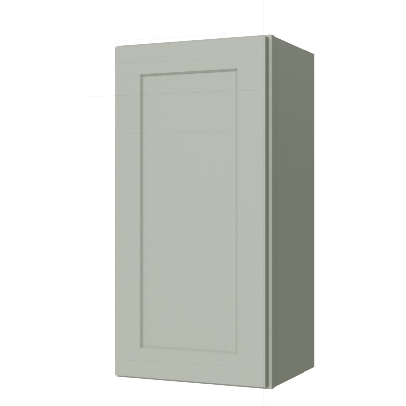 [GS:W1530] Sage Green Shaker Wall Cabinet 15" X 30" (Davie Warehouse)