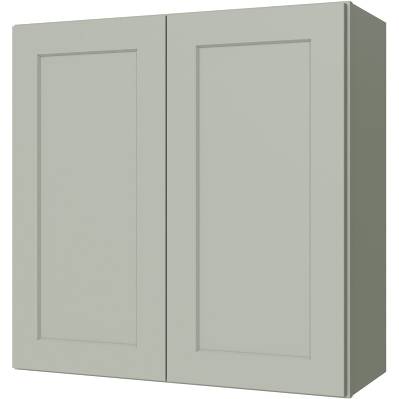 [GS:W3330] Sage Green Shaker Wall Cabinet 33" X 30" (Davie Warehouse)