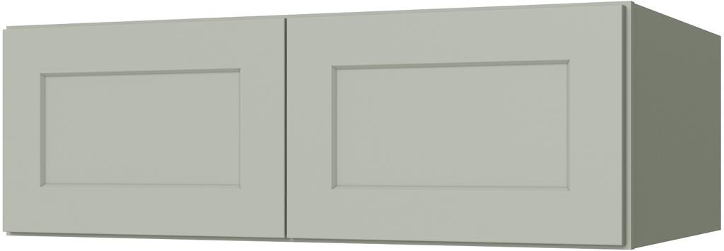 [GS:W361224] Sage Green Shaker Wall Cabinet 36" X 12" X 24" (Davie Warehouse)
