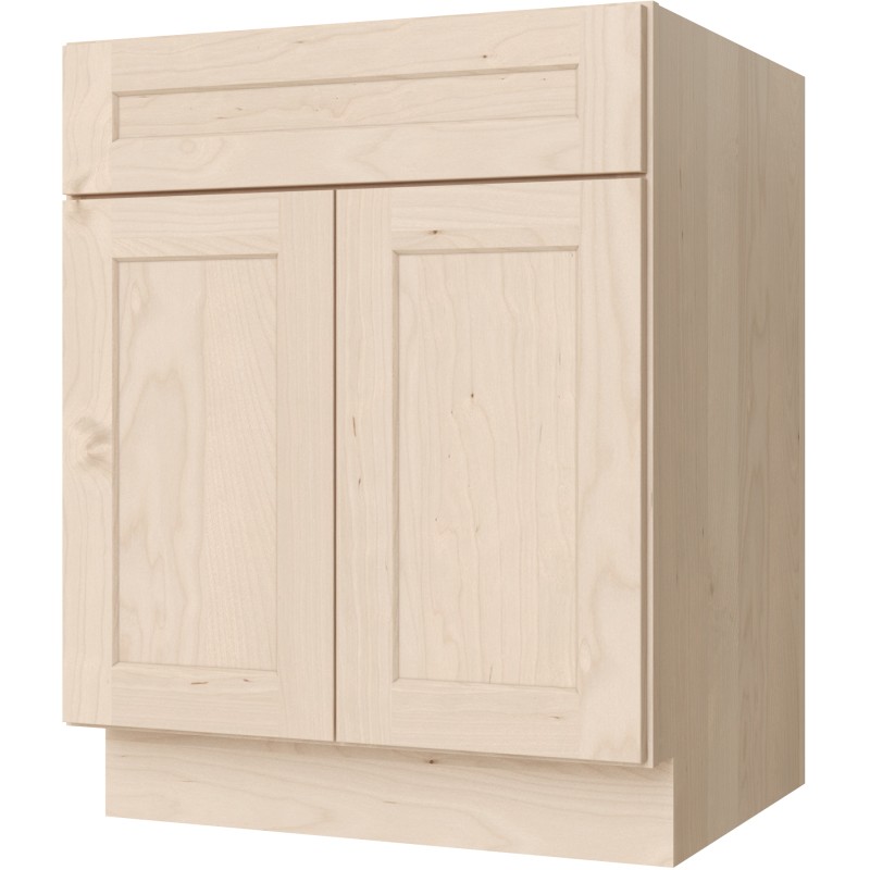 Unfinished Shaker Base Cabinet 24"